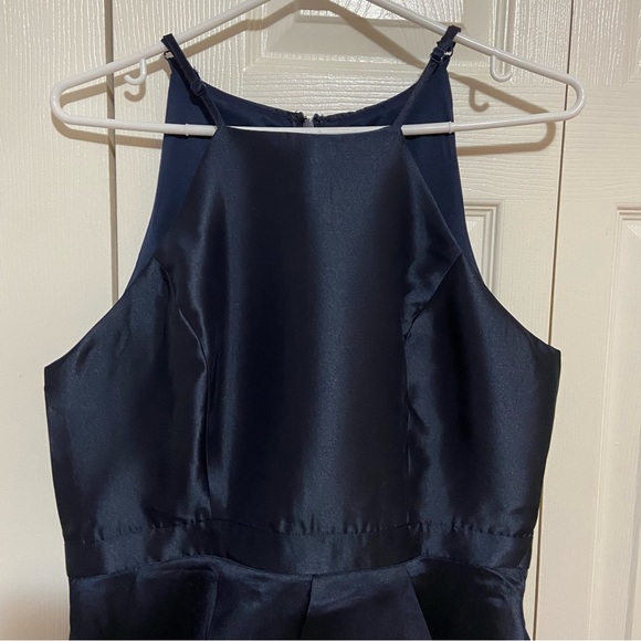 Lulu’s NWT Broadway Show Navy Blue High-Low Maxi Dress Gown Large - Picture 6 of 15